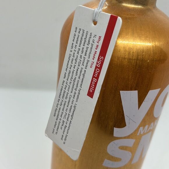 New Lululemon SIGG 1 Litre Gold Water Bottle - Picture 4 of 7